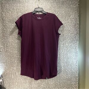 Young LA Shirt Mens Large Burgundy Short Sleeve Athletic Workout Cotton